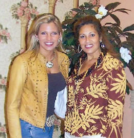 President of the Hawaii Women’s Rodeo Association, Lu Faborito (right), stands with Miss Rodeo America Amanda Jenkins. Faborito met with Jenkins in Las Vegas to discuss Hawaii’s participation in the Miss Rodeo America Pageant.