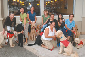Volunteer trainers and Hawaii State Hospital Animal Assisted Therapy staff