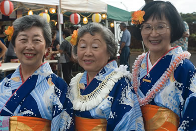 Joyce Fujishige, Alice Kanemori and May Tamura