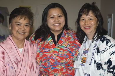 Sandy Yanagi, Laura Nakasone and Germaine Kiyomoto-Isara