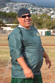 Kaimuki High School’s head football coach Darren Johnson. Photo by Nathalie Walker