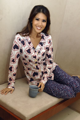 Darah Dung: Original Scanty Brand heart print pajama set $110 from Neiman Marcus