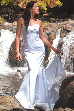Miss Hawaii USA Jonelle Layfield: 'Hoku' delustered satin gown
