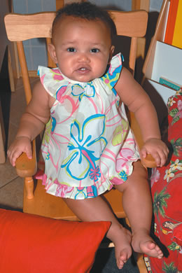 Gabi Bennett: Be'be' Tahiti angel sleeve infant set $21 from Kelsey's Baby Specialties Hawaii