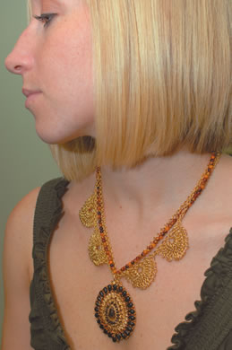 Rachel Patrick: Arden B crochet metal necklace $44