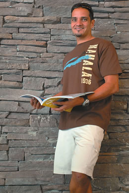 Krishna Chatterjee: Kahala signature T-shirt in chocolate $36.