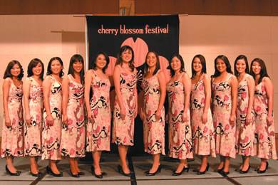 The 57th Cherry Blossom Queen contestants.Pageant takes place March 28 at the Sheraton Waikiki Hotel