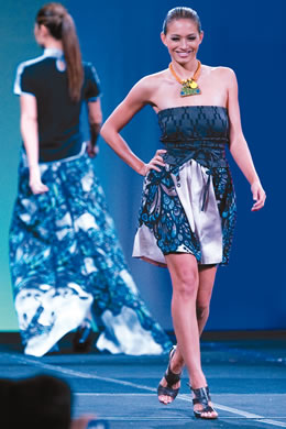 Rachel Rivers: Phoenix print tube top dress $260