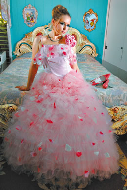 Victoria Sharov: ZhanVi pink petals dress $1,200
