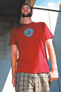 Ely Sather: Inner Peace Designs 'Buddha eyes' red T-shirt $24.99