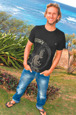 Manu Bouvet: Oxbow 'Shayne' T-shirt $40, low-waist denim pants $90