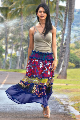 Charleen Ocariza: Purple tier skirt $189