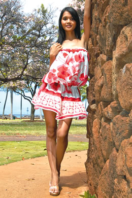 Charleen Ocariza: Pink and white smoked dress $110