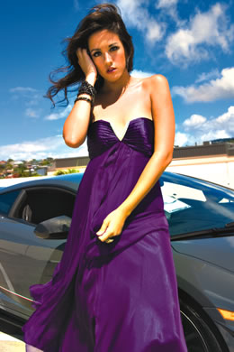 Brianna Acosta: La Femme purple gown $328 from Calista