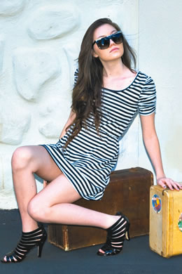 Shanica Gray: Mon Ami stripe dress $39.60. 