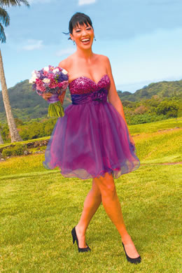 Heidi Ribeiro: Mayqueen Couture strapless dress $179 from Precious Boutique in Aloha Tower Marketpla
