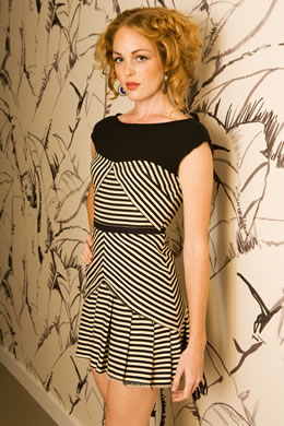 Kate Schuette: Elizabeth and James black-and-white stripe dress