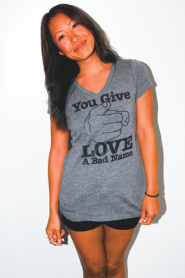 Local Celebrity ‘You Give Love A Bad Name’ tee $24