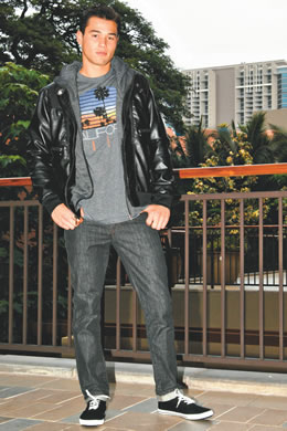 Jesse McCleary: 21Men 'California Dream' tee $14.90, jacket $42.90, denim pants $26.90, classic canv