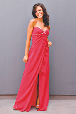 La femme pink strapless gown from Calista.