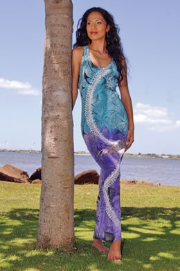 Capella Alo: Missing Polynesia handpainted tank dress $65