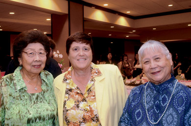 Muriel Rodrigues, Sister William Marie Eleneki and Bobbie Leong