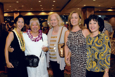 Dr. Sally Chang, Sister Katherine Francis Miller, Rosary and Jacelyn Catala, and Lorie Nagata