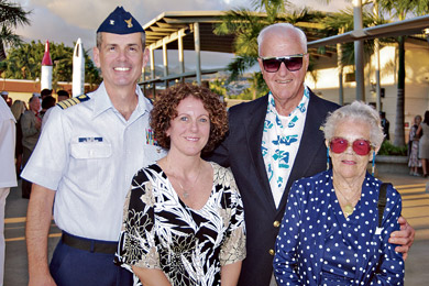 Capt. Tim and Peggy Close and Ret. Capt. John and Betty Mihlbauer