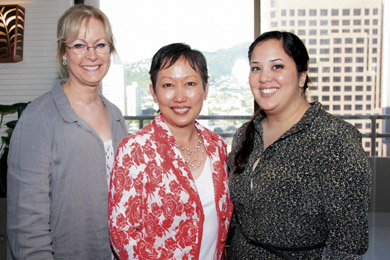 Sue Ann Wargo, Kathy Perkins and Tamera Shimizu