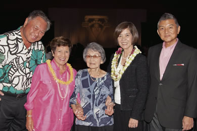 Billy Ching, Eileen Lota, Millie Moriyama, Pam Tamashiro and Ron Nagasawa