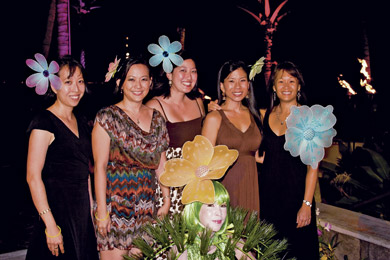 Pam Noguchi, Jessica Horiuchi, Liane NomuraSiu, Kristin Shigemura, Jodi Yamamoto and (front) an Iona