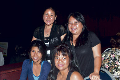 Laiyin Ng, Shari Onizuka, (front) Cheryl Santos and Nerissa Ramos