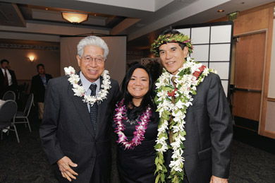 U.S. Sen. Daniel Akaka, Trisha Nakamura and Alan Murakami