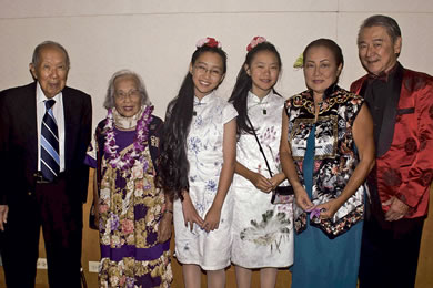 Vernon Jim, Yun Song Jim, Lee Danielle Young, Liana Michelle Young, and Vivian and Leo Young