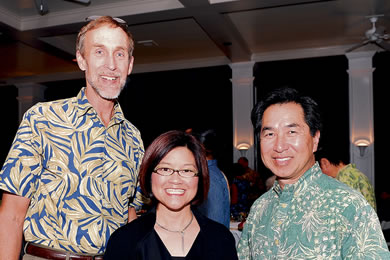 Larry Gilbert, Cyd Shizuru and Miles Kubo