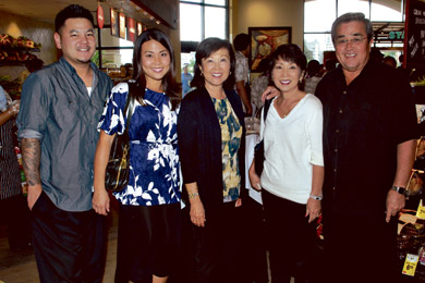 Anson and Stacie Sugimoto, and Nancy, Daphne and Roy Sato