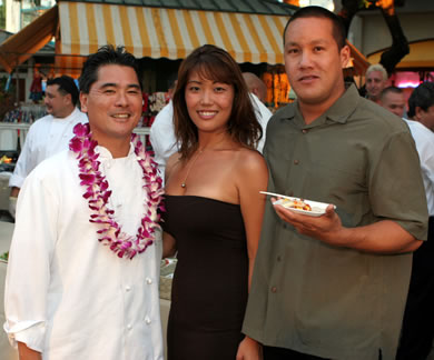 Chef Roy Yamaguchi, Miiko Akamine, and Ken Lee - Online Exclusive Photo