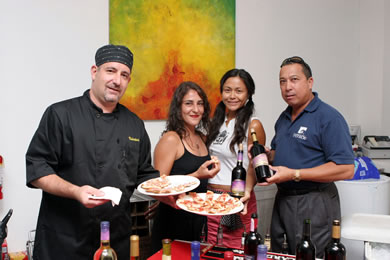 Chef Francesco Valentini, Gelareh Khoie, Selena Makaena and Larry Lee
