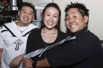 Grayson Lau, Kimberly Kang and Titus Nakagawa