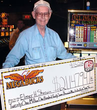 Elmer Sherwin is the first person to win the Megabucks jackpot twice!