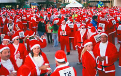 The first Great Santa Run tried to break the Guinness World Record