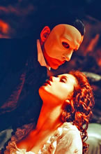 Gerard Butler and Emmy Rossum in the film version of ‘The Phantom of the Opera’