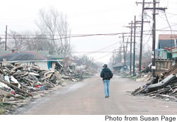 St. Bernard Parish was hit hard by Katrina, with destruction as far as the eye can see