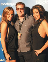 Calvin Eyre of Bodog.com with a couple of friends