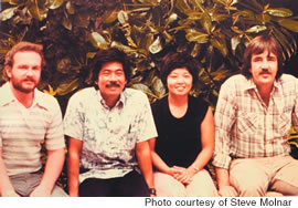 The original Vet Center team in 1980 (from left) Ric Seesz, Gene Awakuni, Luci Kitaguchi and Steve Molnar