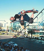 Danny Way set a new world record in a jump from the Vegas Hard Rock Cafe