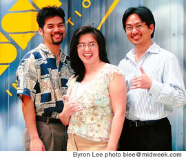 Just havin’ fun at SSFM (left to right): Kevin Nakamoto, Wendy McLain and Corey Matsuoka