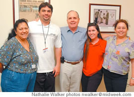 Kalihi YMCA staffers (from left): Renee Guillermo, Micah Topolinski, Tony Pfaltzgraff, Erin Berhman and Stacey Utu