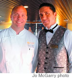 Star of Honolulu chef Eric Omick and cruise director Mark Sandoval