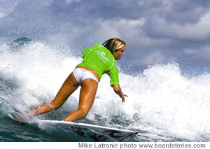 Bethany Hamilton competing at the 10th annual China Wahine Classic at Queen’s